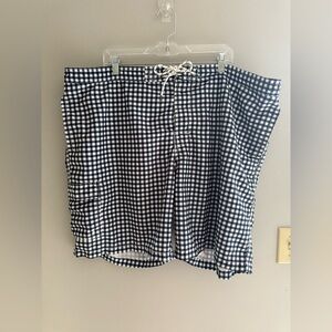 Goodfellow Men’s Swim Trunks SZ 2XB Checkered Pockets Mesh Lined Drawstring